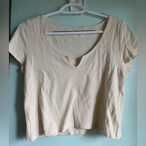 Aerie cropped baby tee. Size l